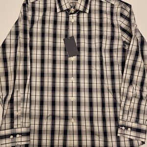 1901 Black and White Checkered Button Down Shirt